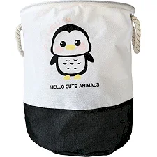 Корзина для игрушек и белья "Hello cute animals Пингвин" MGZ-1006(Black) 35 х 40 см