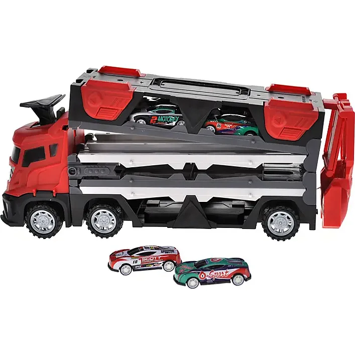 Автовоз инерционный с машинками в коробке 823 (Маш8230)