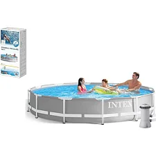 Intex Басейн каркасний 26712 NP (1) розмір:366x76 см (насос-фільтр картриджний 2006 л/год), об`єм води:6503л, в коробці