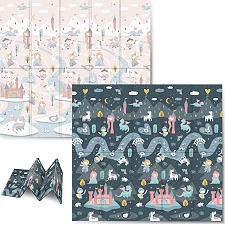 Коврик раскладной детский 200 x 180 x 1 см Nukido NK-340 Крепость День-Ночь