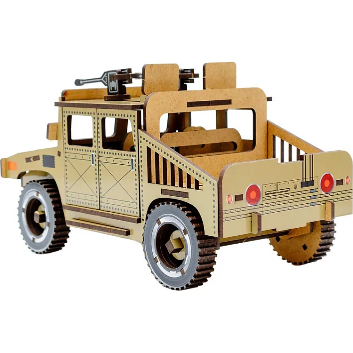 Деревянный 3D конструктор "HUMVEE" Puz-00927 р.22*11*12,5см PuzzleOk (Дер9926)