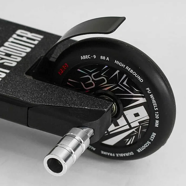 Самокат трюковый N- 16180 "Best Scooter" (2) "HOP", HIC-система, ПЕГИ, алюминиевый диск и дека, колёса PU, d=120мм, ширина руля 58 см