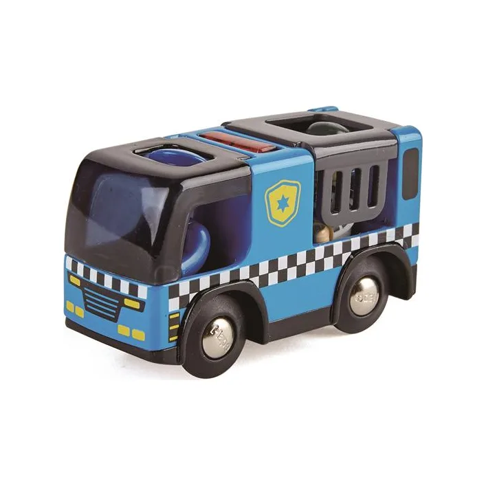 Іграшковий поліцейський автомобіль Hape з фігурками (E3738)