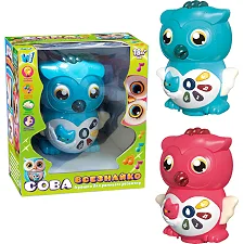 Музична сова 36736 (36/2) "WToys", 2 кольори, ОЗВУЧУВАННЯ УКРАЇНСЬКОЮ МОВОЮ, казки, пісні, загадки, колесо вільного ходу, підсвічування, в коробці