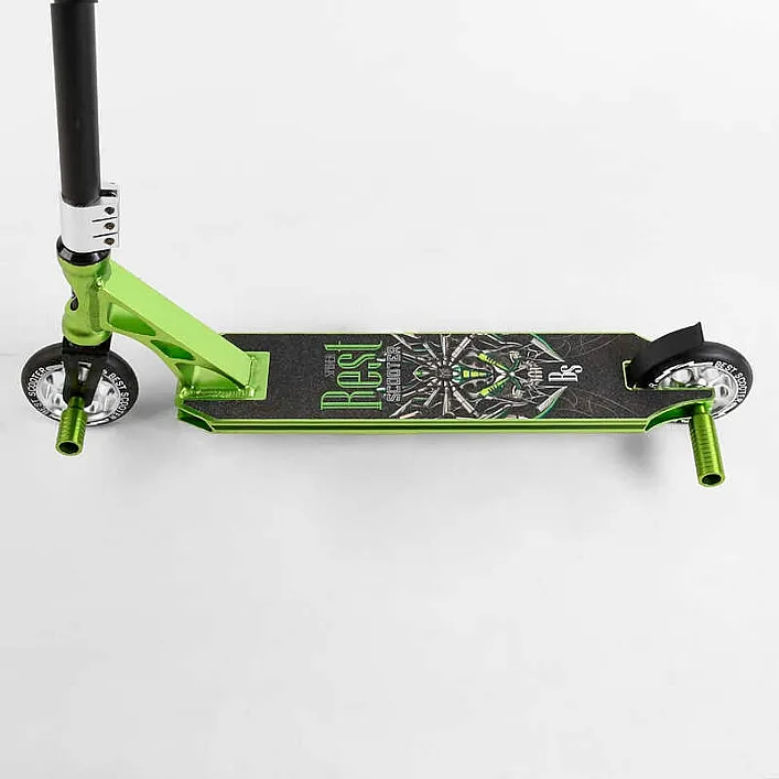Самокат трюковый 53442 Best Scooter (4) HIC-система, ПЕГИ, алюминиевый диск и дека, АНОДИРОВАННАЯ ПОКРАСКА, колёса PU, d=110мм, ширина руля - 60 см