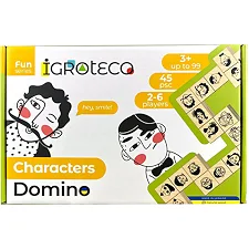 Настольная игра Домино "Персонажи" 900620 от 2 до 6 игроков 45 элементов