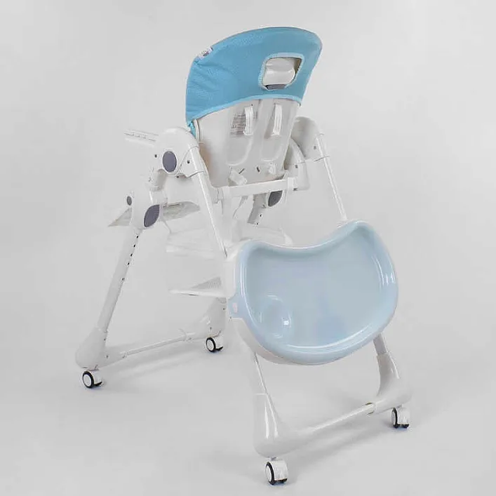 Стульчик для кормления Toti W-48406 (1) мягкий PU, мягкий вкладыш, 4 колеса, съемный столик, в коробке