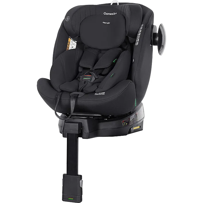 Детское Автокресло CARRELLO Genesis+ (CRL-12807 Absolute Black) i-Size 40-150см ISOFIX, поворот, опор.стойка