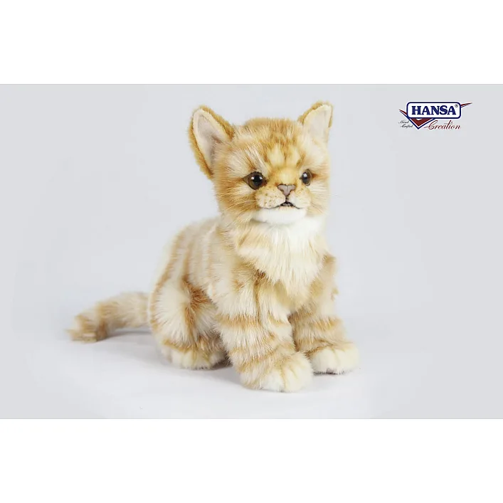 Мягкая игрушка Котенок жаккардовый, сидящий высота 19см, Hansa (71765)