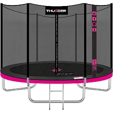 Батут THUNDER OUTSIDE PRO с наружной сеткой 10 футов 305 см черно-розовый