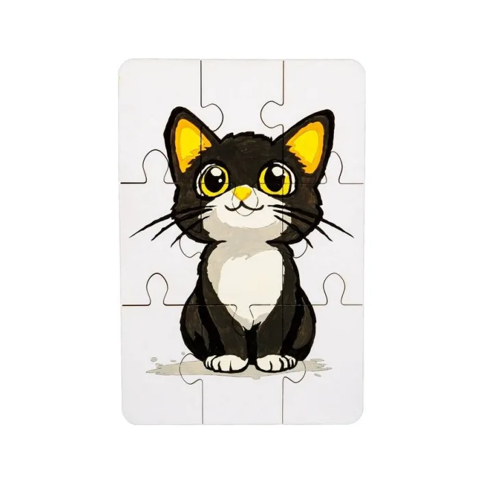 Деревянный пазл-раскраска "Котик" А5 Puz-22938 PuzzleOK (Дер2938)