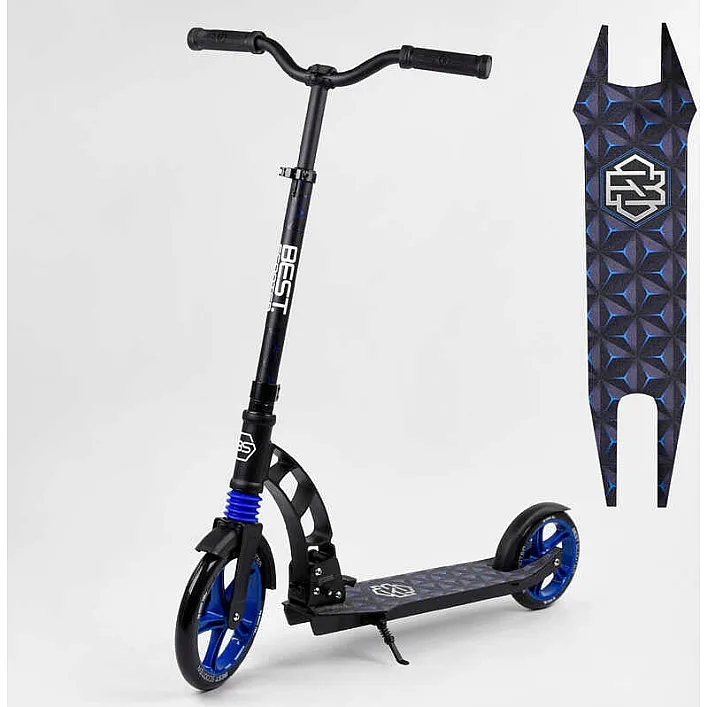 Самокат двухколесный "Best Scooter" 81246 (2) колеса PU, d переднего колеса - 230мм, d заднего колеса - 180мм, 1 амортизатор передний, в коробке