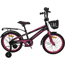 Велосипед детский 2-х колесный 16''арт. 241607Like2bike Dark Rider, черно-розовый, рама сталь, со звонком, ручной тормоз, сборка 75% (Вел8754)