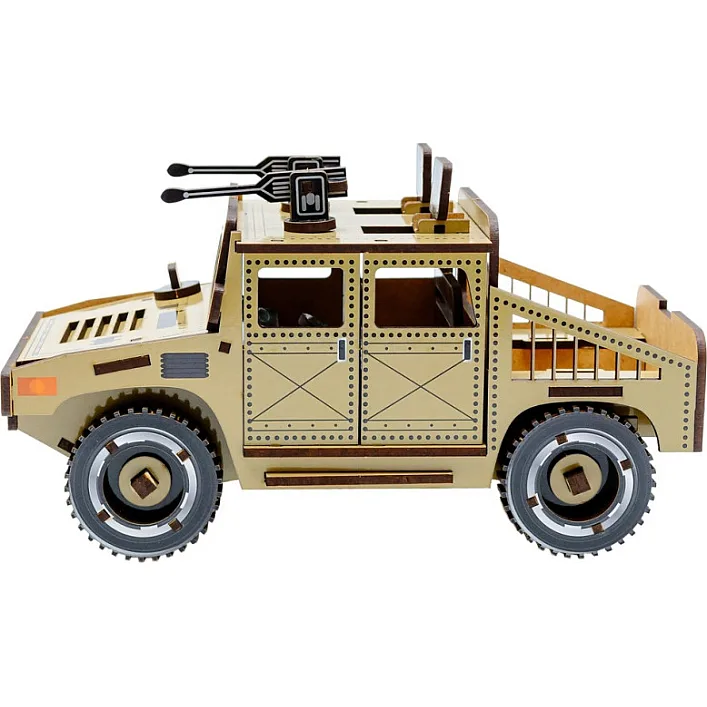 Деревянный 3D конструктор "HUMVEE" Puz-00927 р.22*11*12,5см PuzzleOk (Дер9926)
