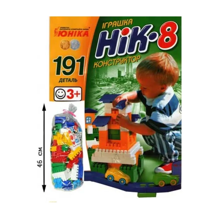 Детский конструктор НИК-8 70958, 191 большая деталь