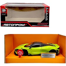 Машина металлическая, 1:31 McLaren 765 LT (свет, звук, коробка 18*9*8 см)