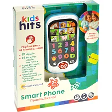 Телефон музыкальный развивающий Kids Hits KH03/001 2 цвета микс, батарейки в комплекте, коробка 13*5*18.5 см (Муз8318)