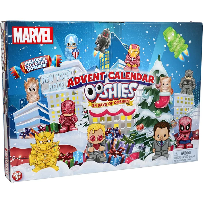 Набор игровых фигурок OOSHIES – АДВЕНТ-КАЛЕНДАРЬ МАРВЕЛ (24 фигурки) 23296 (Хло3296)