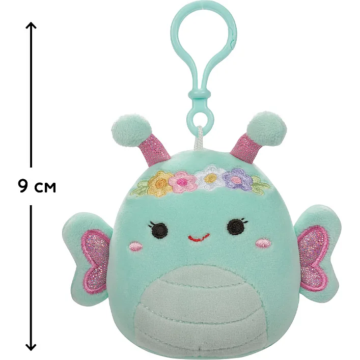 М'яка іграшка на кліпсі SQUISHMALLOWS - МЕТЕЛИК РЕЙНА (9 cm)