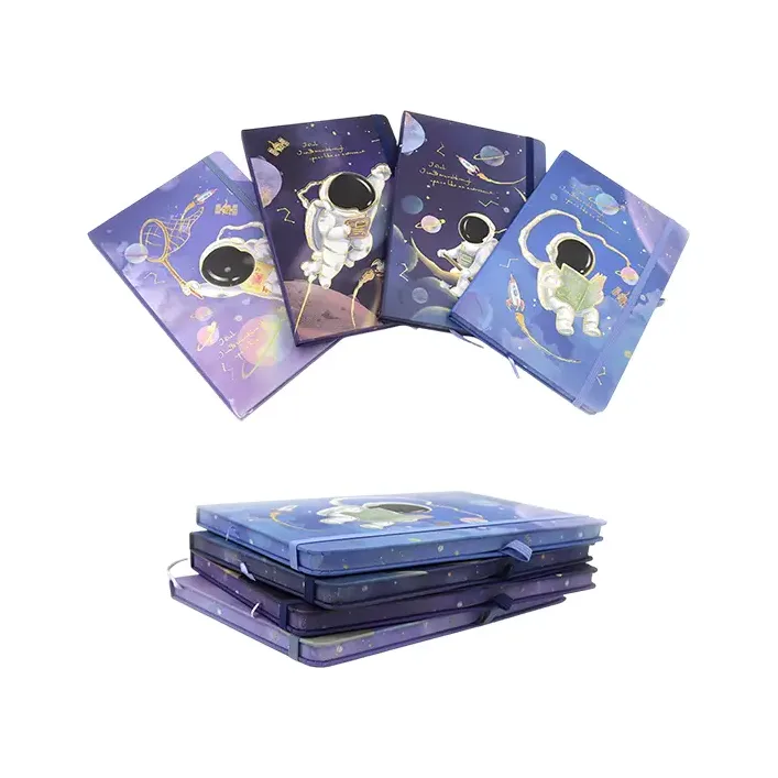 Блокнот на гумці "Космонавт" А5, 14*21см. 80стор. 5703-20 (Кнц8764)