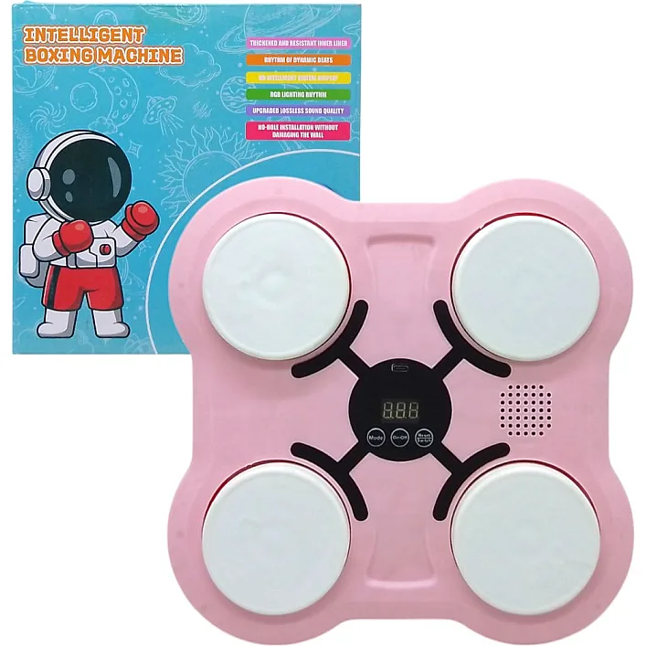 Бокс электронный, детский, музыка, свет, Bluetooth (розовый)
