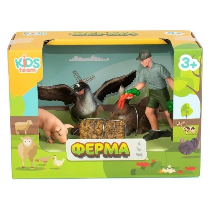 Детский игрушечный набор "Ферма" Q9899-T7_1 гусь, свинка, кролик