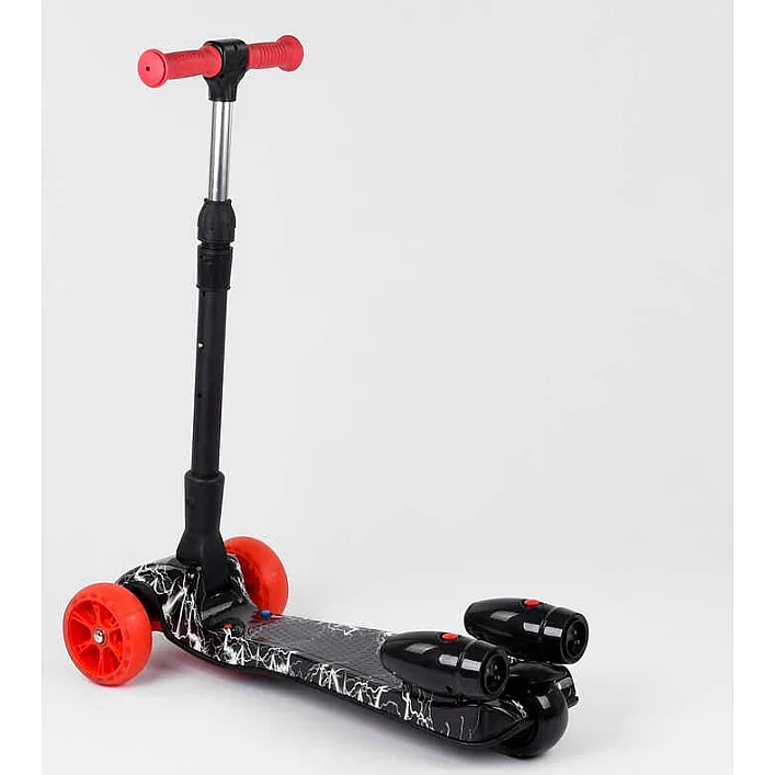 Самокат "Best Scooter" MAXI" 80542 з парогенератором (4) МУЗИКА, ДИМ, ТУРБІНИ, пластмасовий, колеса PU 120х40мм, складне алюмінієве кермо, в коробці