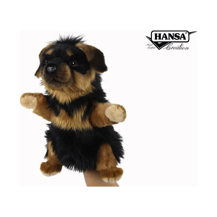 Мягкая игрушка на руку Немецкая овчарка, серия Puppet, Hansa (83577)