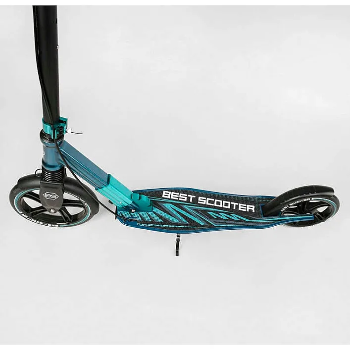 Самокат алюминиевый "Best Scooter" 43685 (2) колеса PU, ФАРА, зажим руля, d передних колес - 230мм, d задних колес 200мм, 1 амортизатор передний