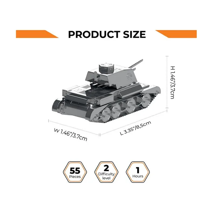 Колекційна модель-конструктор Metal Time World of Tanks танк Cruiser Mk III (MT064)