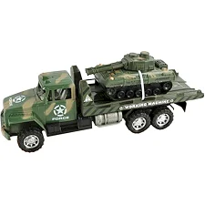 Автовоз військовий інерційний з танком в коробці 886-C2 р.45*14*20см (Маш4448)