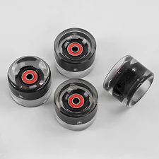 Комплект колес для пенни борда SK-485 (25) “Best Board” /ЦЕНА ЗА 4ШТ/ цвет ЧЕРНЫЙ, со светом, подшипник ABEC-7, жесткость 84А, размер 60х45мм