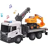 Ігровий набір серії "Super Big Truck" – АВТОКРАН SCANIA З ЕКСКАВАТОРОМ (світло, звук)