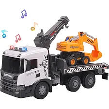 Игровой набор серии Super Big Truck – Автокран Scania с экскаватором (свет, звук)