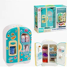 Холодильник RJ 5809 B (18) звук, мелодии, подсветка, парогенератор, продукты, полочки, наклейки, на батарейках, в коробке