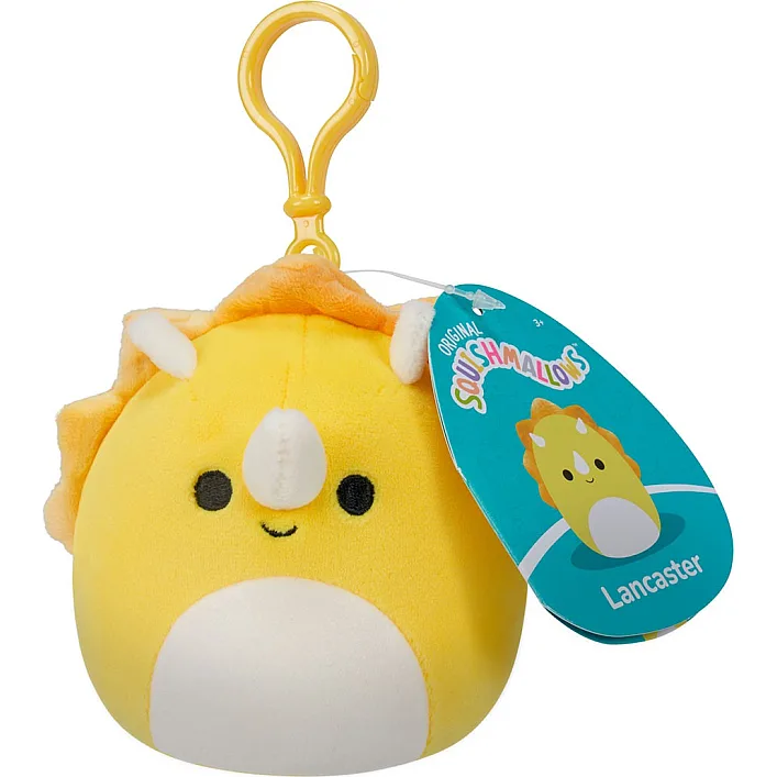 М'яка іграшка на кліпсі SQUISHMALLOWS – ТРИЦЕРАТОПС (9 cm)