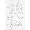 Деревянный пазл-раскраска "Котик" А5 Puz-22938 PuzzleOK (Дер2938)