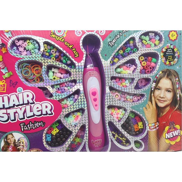 Набор для креативного творчества "Hair Styler. Fashion" плетение косичек, браслетов HS-01-01 DANKO (Дев2960)