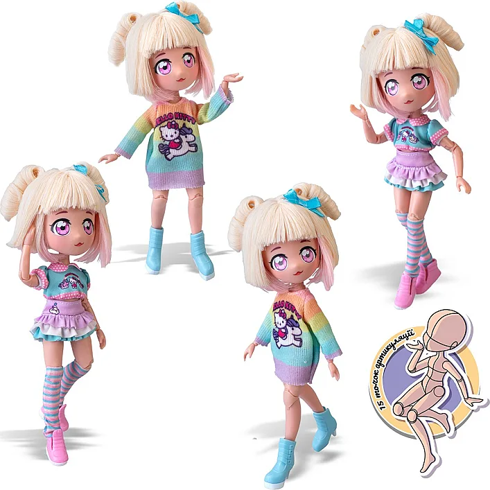 Игровой набор 4SF Manga Dolls серии Hello Kitty – Стильная Конфетка-единорог