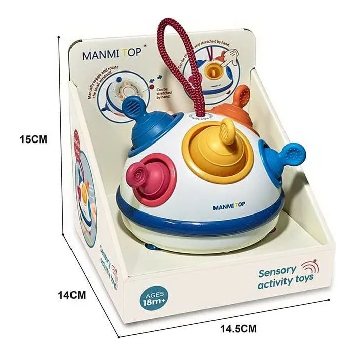 Развивающая игра MT 033576 (48) резиновые элементы, спинер, шарики на веревках, в коробке