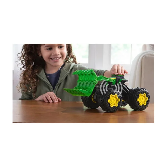 Машинка Трактор John Deere Kids Monster Treads с ковшом и большими колесами (47327)