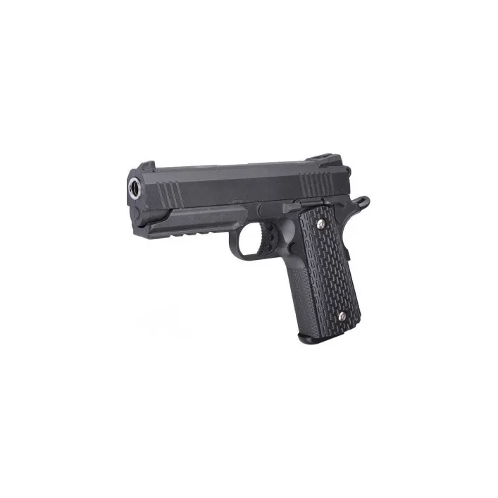 Страйкбольний пістолет "Colt 1911 Rail" Galaxy G25 метал чорний