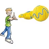 Мяч-трансформер "FUNNY BALL" 22 см синий