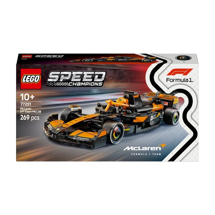 Конструктор LEGO Speed Champions Автомобіль для перегонів McLaren F1 Team MCL38, 269 деталей (77251)