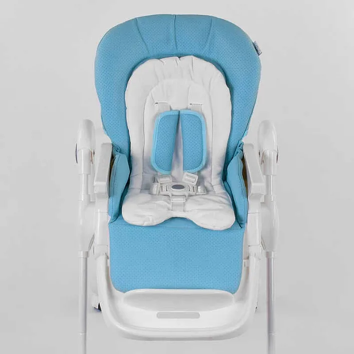 Стульчик для кормления Toti W-48406 (1) мягкий PU, мягкий вкладыш, 4 колеса, съемный столик, в коробке