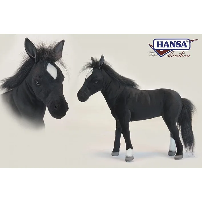 Мягкая игрушка Черный жеребец высота 40см, Hansa (6526)