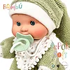 Пупс, серия SOFT DOUDOU, в зеленой одежде в коробке, 26см, Nines d`Onil (04224)