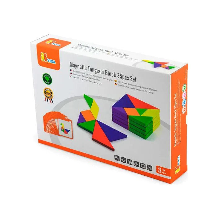 Магнитный танграм для досок Viga Toys 35 эл. (50643FSC)