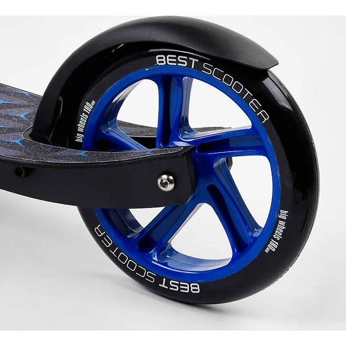 Самокат двухколесный "Best Scooter" 81246 (2) колеса PU, d переднего колеса - 230мм, d заднего колеса - 180мм, 1 амортизатор передний, в коробке
