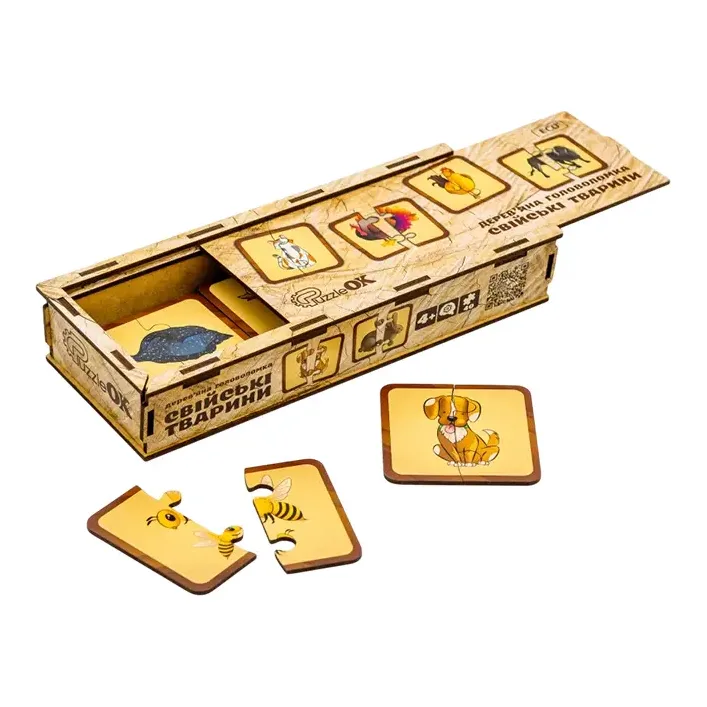 Деревянная головоломка "Домашние животные" Puz-37351 PuzzleOk (Дер3537)